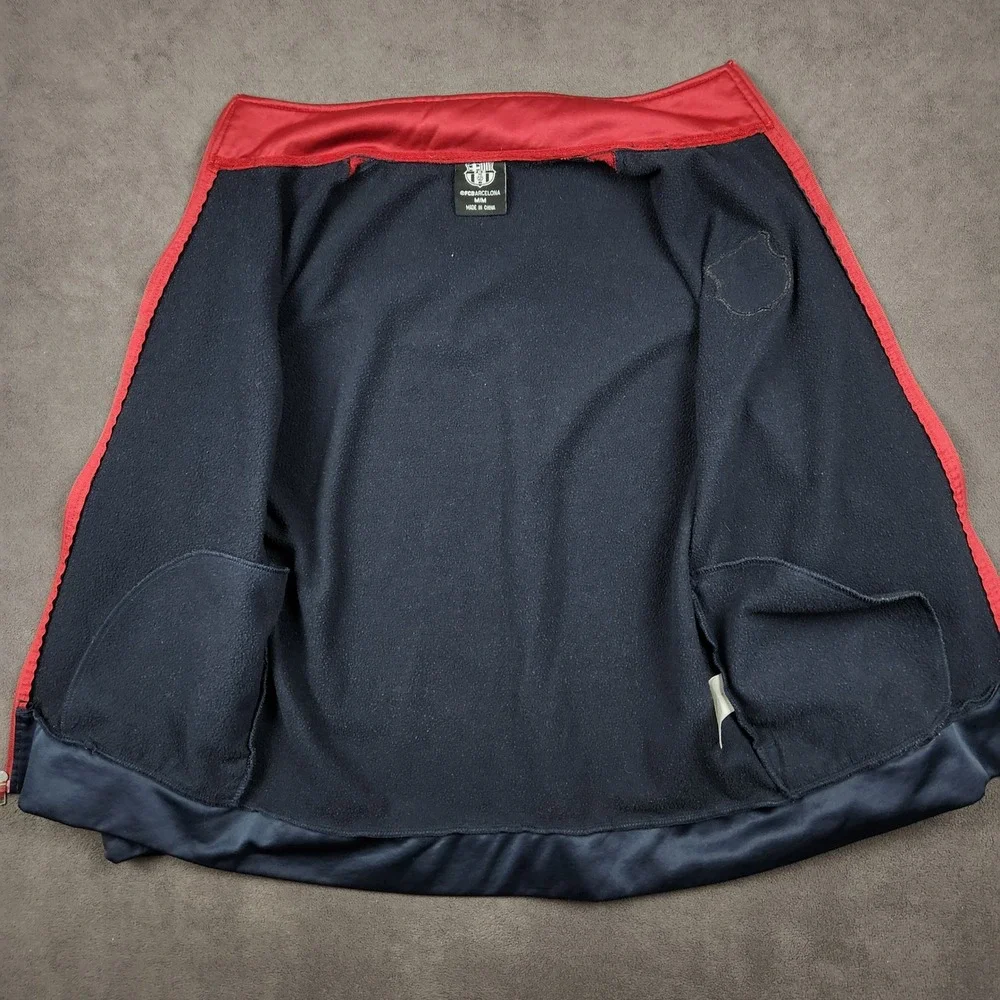 FC Barcelona Track Jacket‎ Full Zip Navy Red FCB Soccer Mens Medium